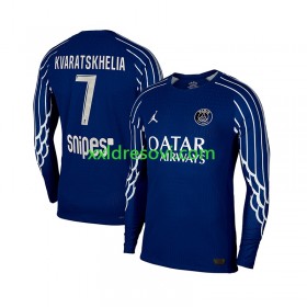 Paris Saint-Germain Khvicha Kvaratskhelia 7 Četvrta Nogometni Dres 2024-2025 Dugim Rukavima